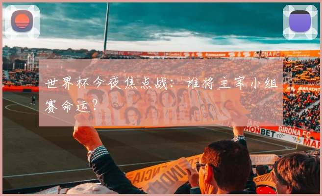 世界杯今夜焦点战:谁将主宰小组赛命运?